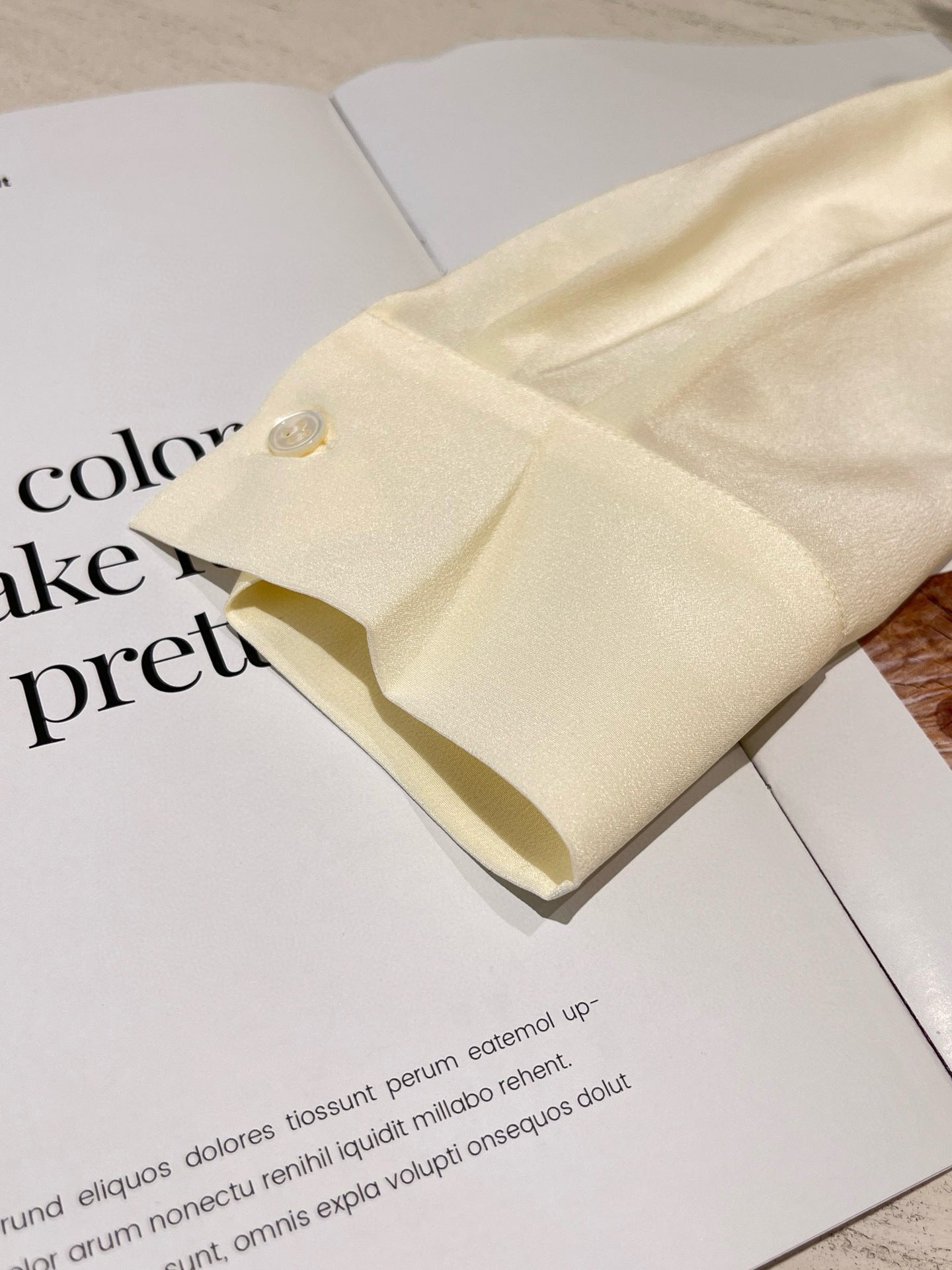 Simple Solid Color Silk Shirt