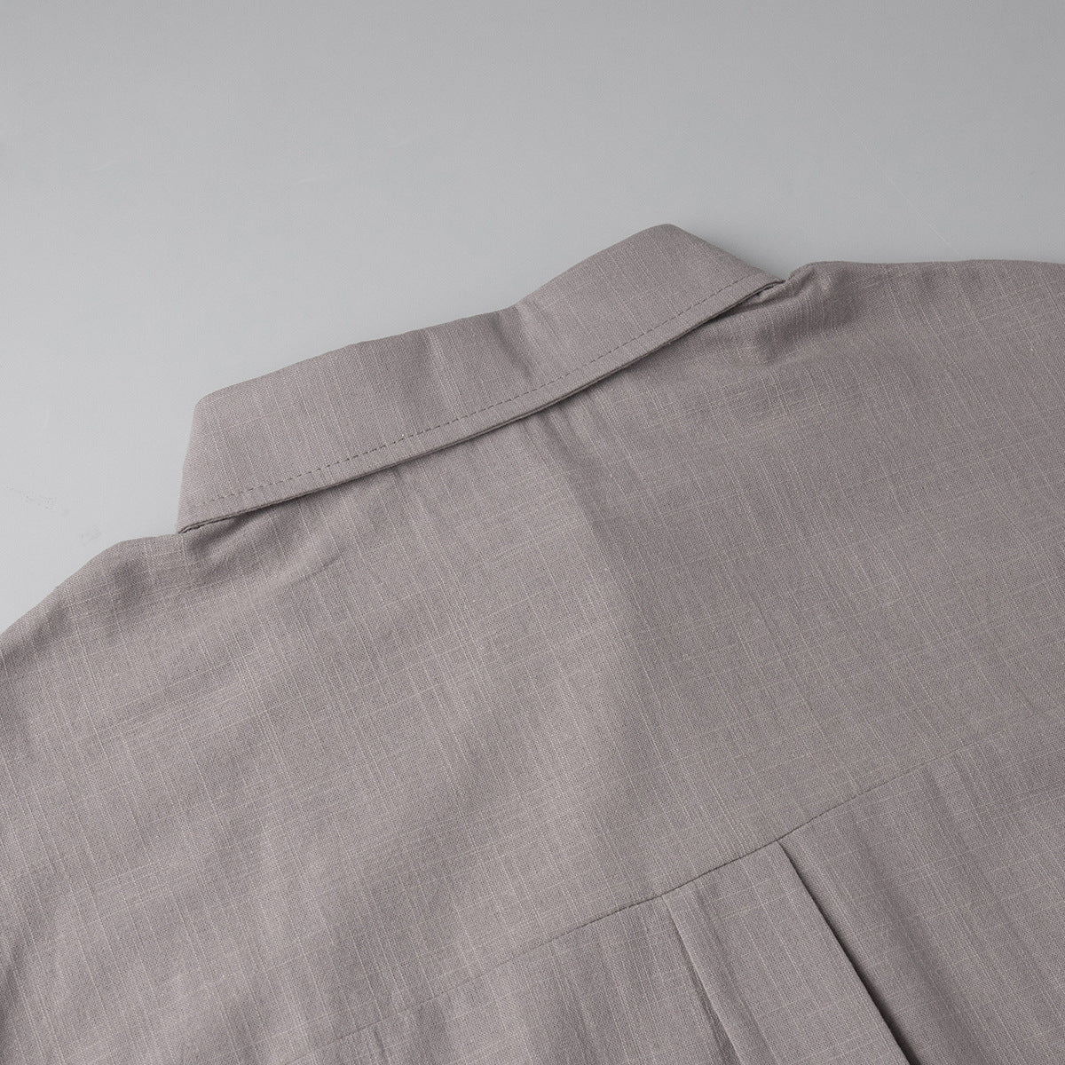 Simple Solid Color Cotton Casual Suit