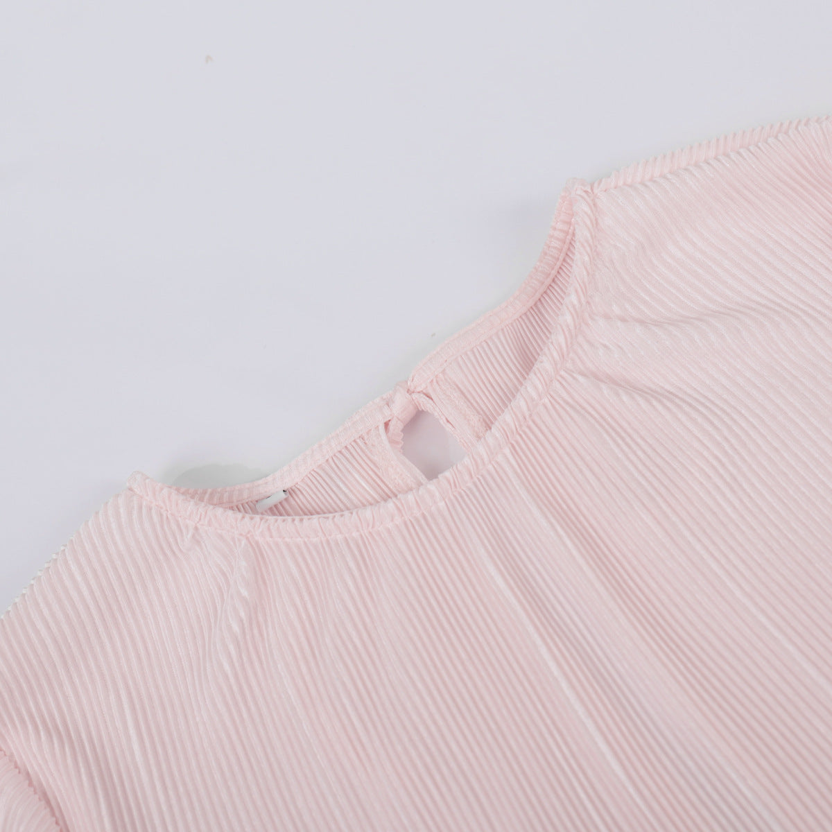 Elegant Flared-Sleeve Pleated Top