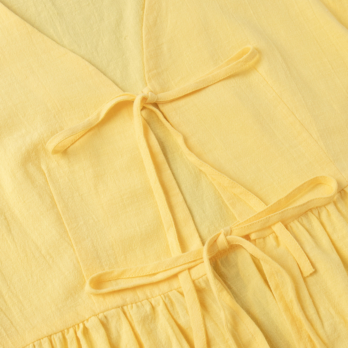 V-Neck Ruffled Short-Sleeved Skirt Set