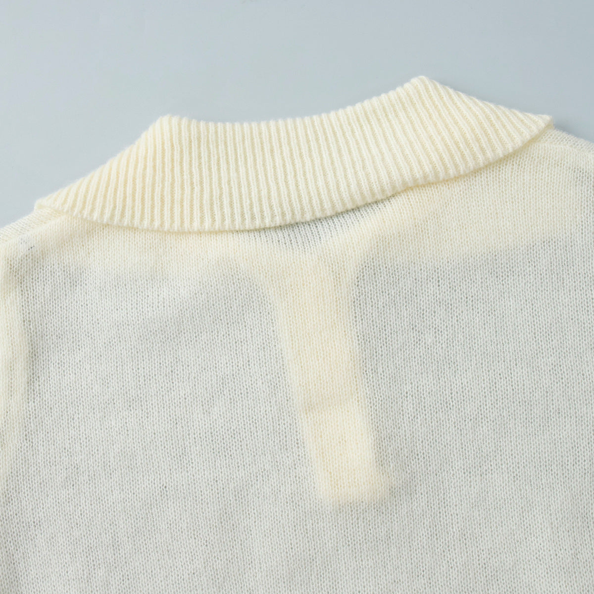 Puff Sleeve Knit Polo T-Shirt
