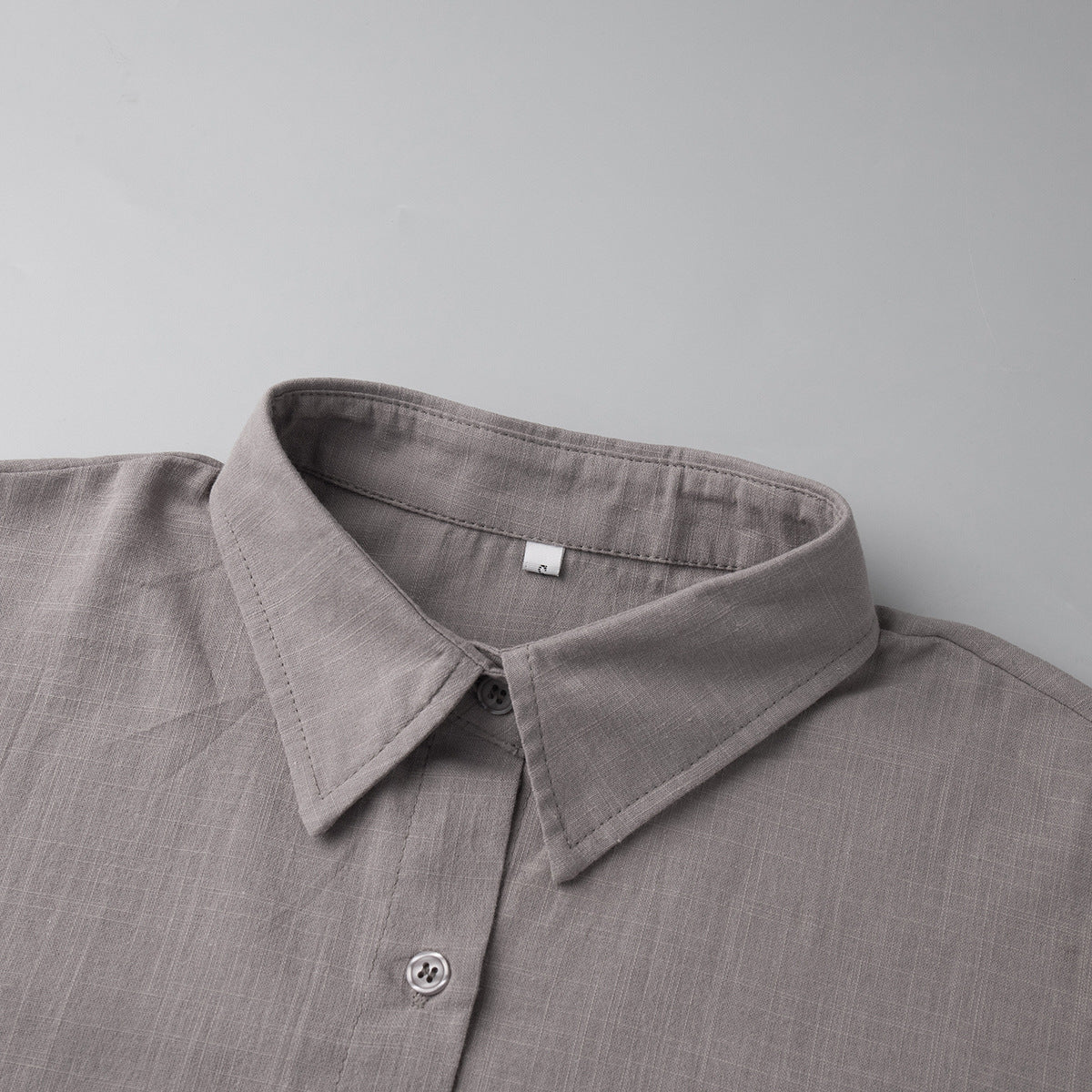 Simple Solid Color Cotton Casual Suit