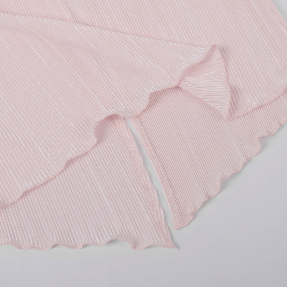 Elegant Flared-Sleeve Pleated Top