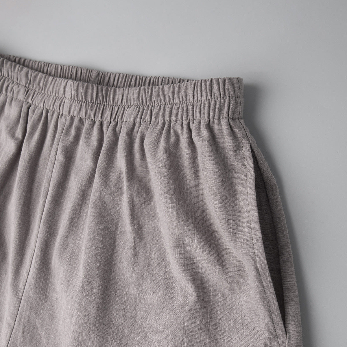 Simple Solid Color Cotton Casual Suit